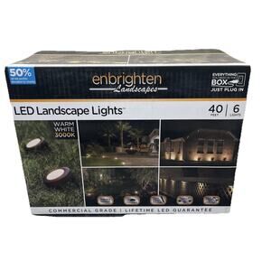 New Enbrighten Landscapes LED Lanscape Lights 40 Feet 6 Lights, Warm White 3000K